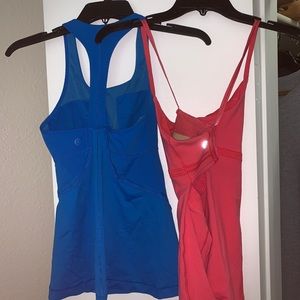 Two Lululemon tanks